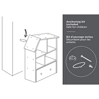 Bibliothèque avec bac de rangement - Sweedi Bois naturel