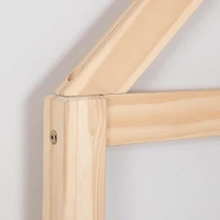 Twin Bed with House Bed Frame Headboard - Sweedi Natural