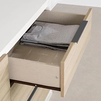 6-Drawer Double Dresser - Hourra Soft Elm and White