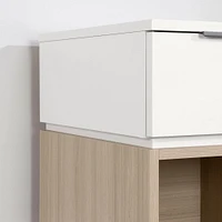 Table de Nuit - Hourra Orme naturel et Blanc