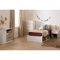 Table de Nuit - Hourra Orme naturel et Blanc