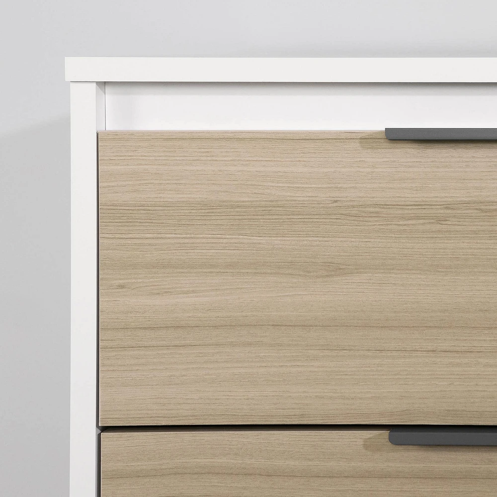 5-Drawer Chest - Hourra Soft Elm and White