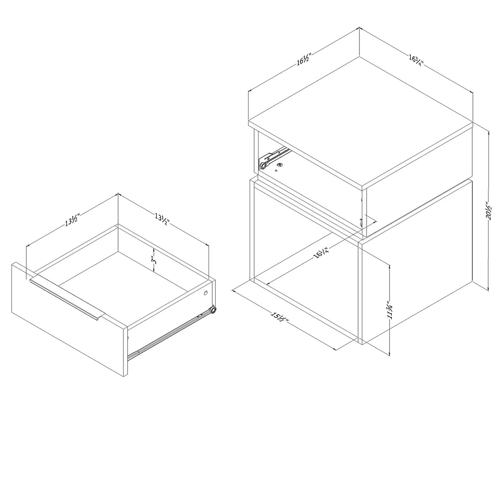 Nightstand - Hourra Gray Oak