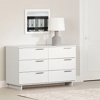6-Drawer Double Dresser - Cavalleri Pure White