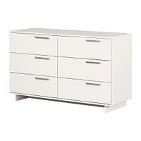 6-Drawer Double Dresser - Cavalleri Pure White