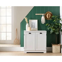 Armoire de rangement avec 2 portes - Farnel Blanc solide