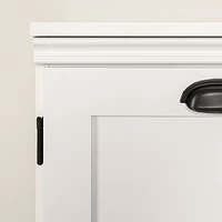 Armoire de rangement avec 2 portes - Farnel Blanc solide