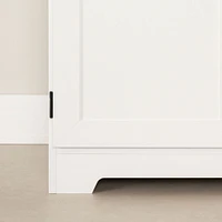 Armoire de rangement avec 2 portes - Farnel Blanc solide