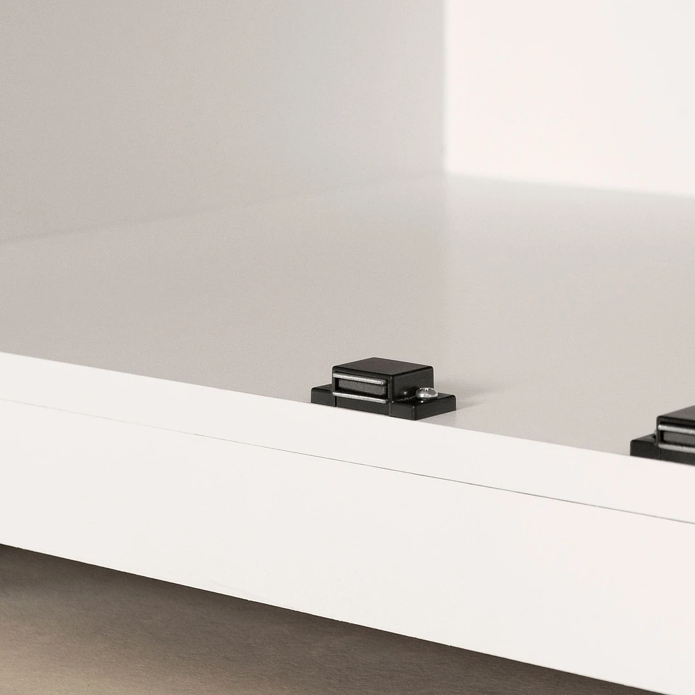 Armoire de rangement avec 2 portes - Farnel Blanc solide