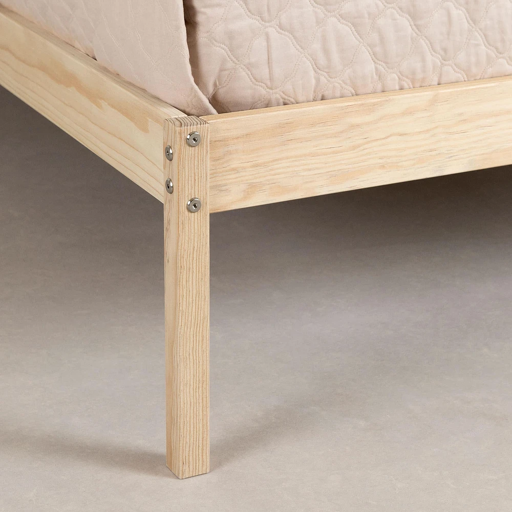 Lit Double en bois - Sweedi Bois naturel