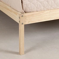 Lit Double en bois - Sweedi Bois naturel