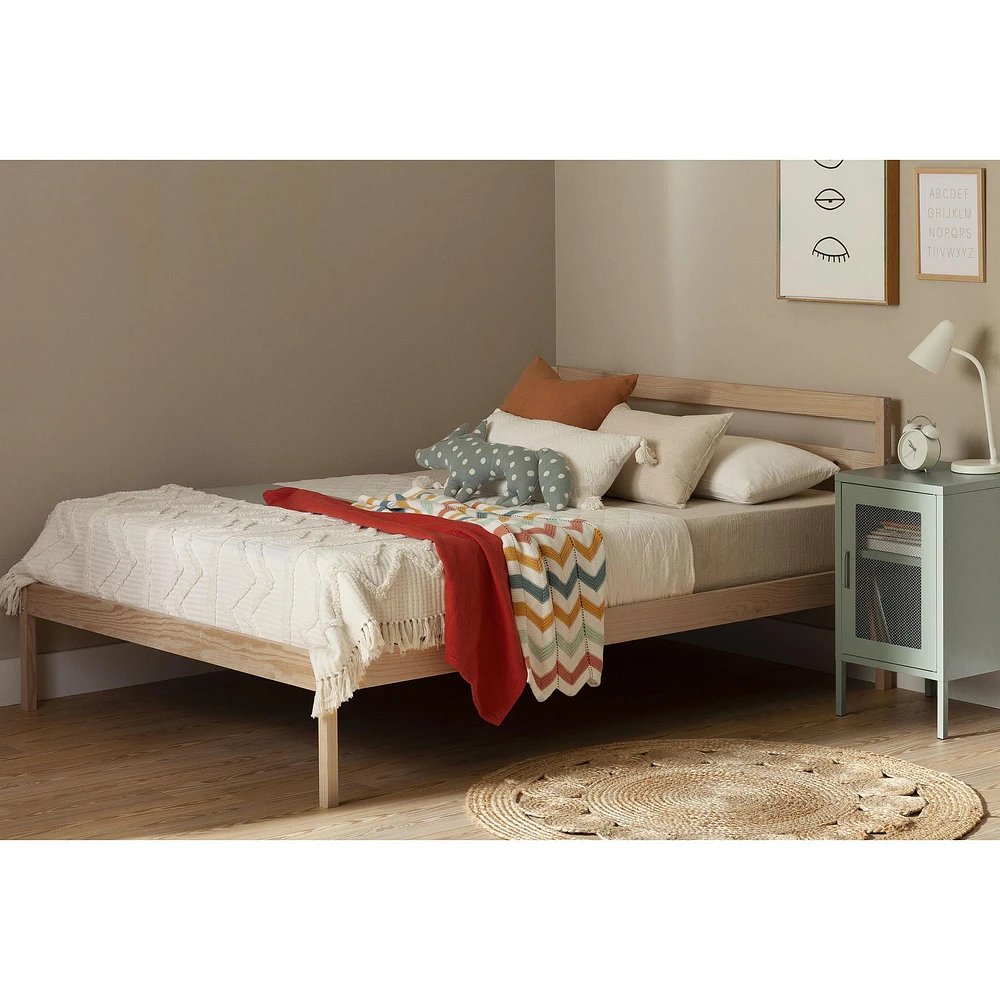 Lit Double en bois - Sweedi Bois naturel