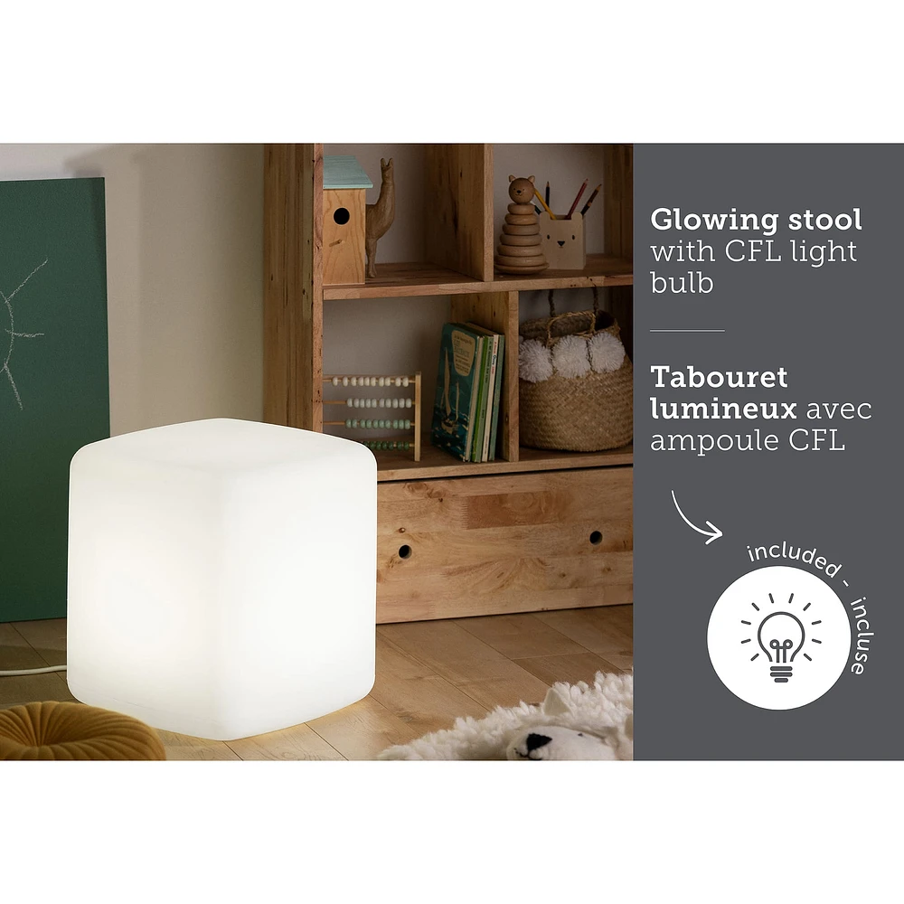 Table de Nuit / Tabouret Lumineux pour Enfants - Sweedi Blanc