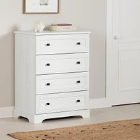 Commode 4 Tiroirs - Hazen Pin blanc