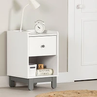 Nightstand - Bebble Soft Gray and White