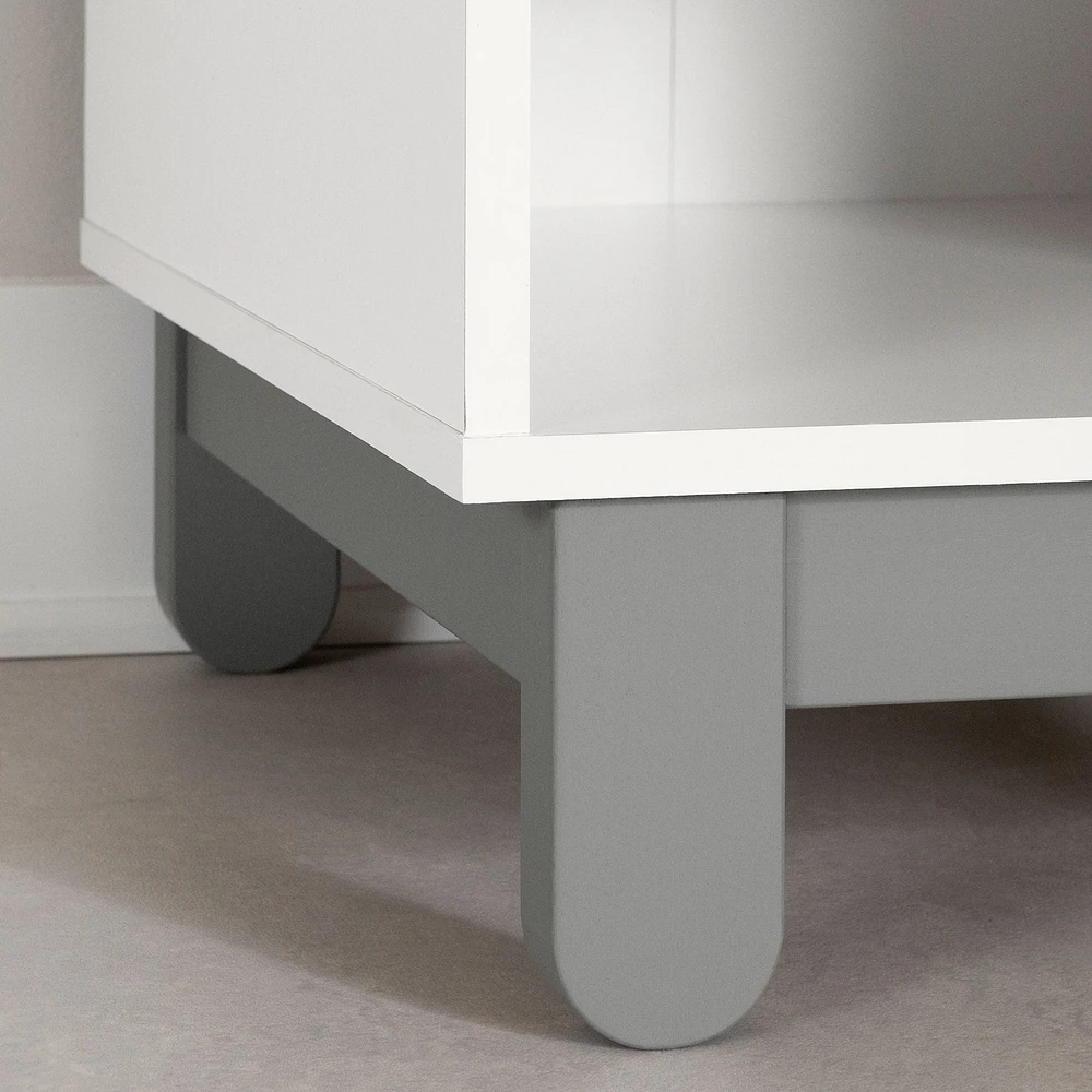 Nightstand - Bebble Soft Gray and White