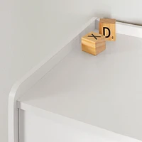 Nightstand - Bebble Soft Gray and White