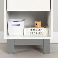 Nightstand - Bebble Soft Gray and White