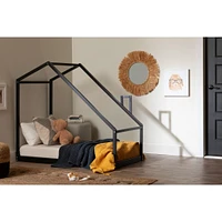 Lit Maison avec cheminée pour Bébé - Sweedi Noir