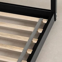 Lit Maison avec cheminée pour Bébé - Sweedi Noir