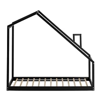 Lit Maison avec cheminée pour Bébé - Sweedi Noir