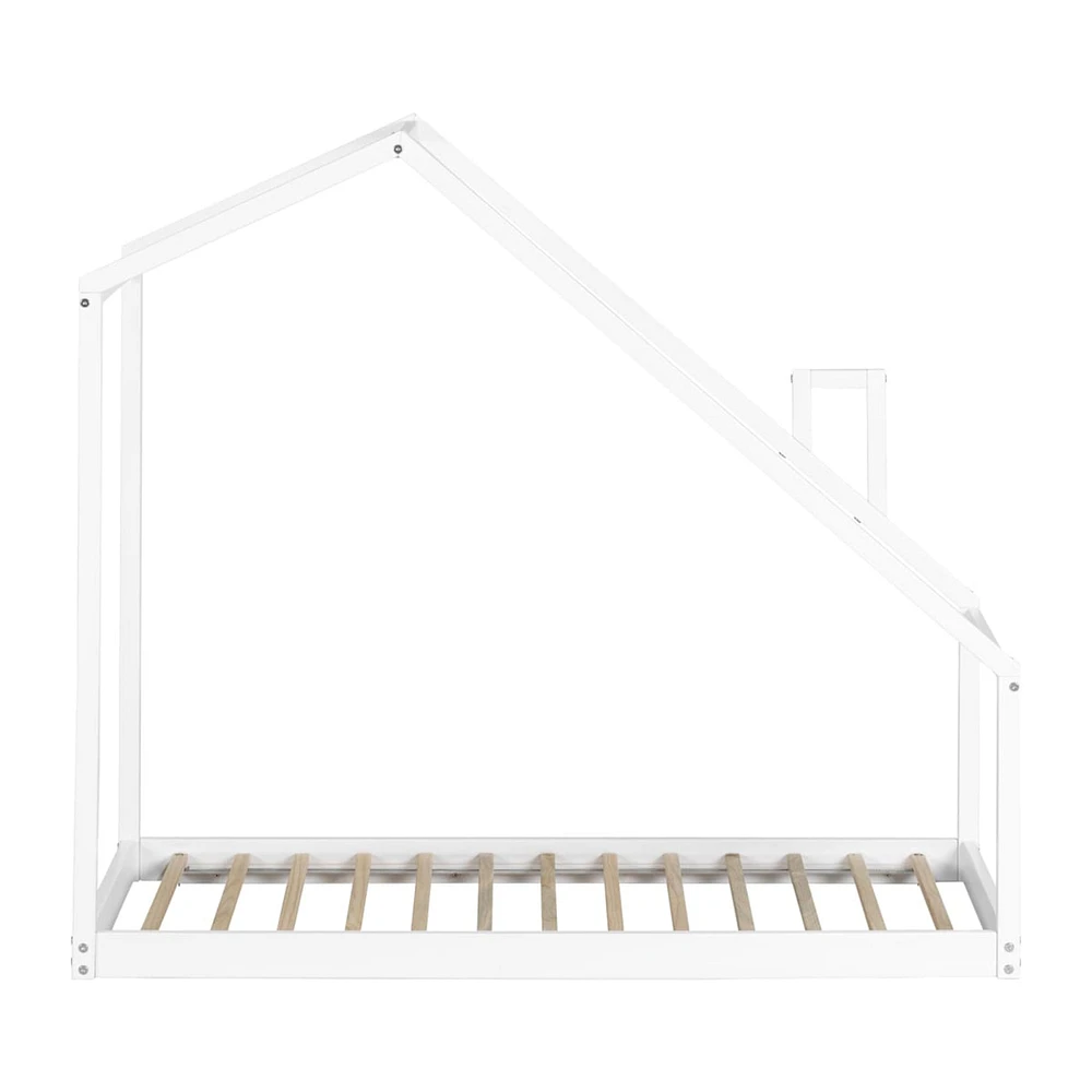 Sweedi - House Bed with Chimney for Baby - White