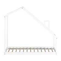 Sweedi - House Bed with Chimney for Baby - White