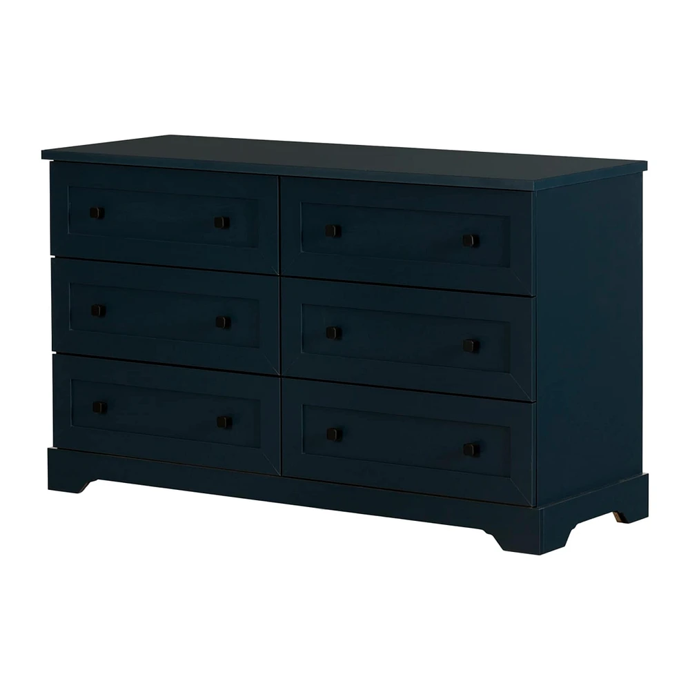 Commode double 6 Tiroirs - Hazen Bleu Marine