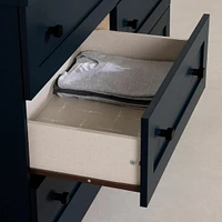 Commode double 6 Tiroirs - Hazen Bleu Marine