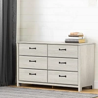 Commode Double 6 Tiroirs - Ulysses Chêne Hivernal
