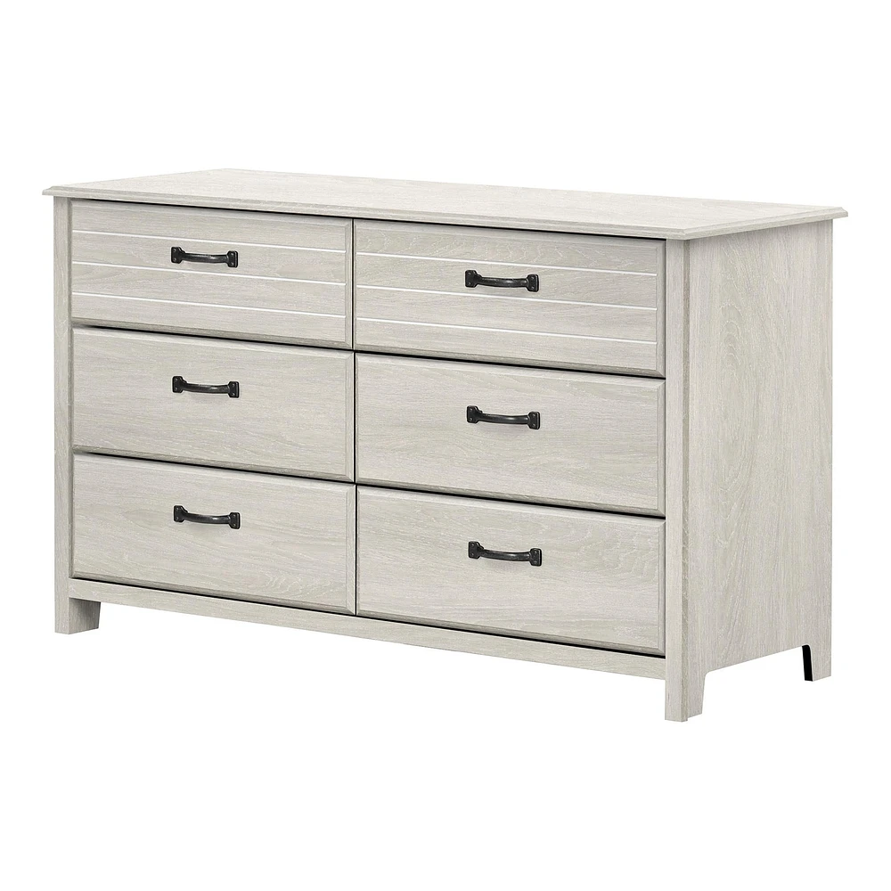 Commode Double 6 Tiroirs - Ulysses Chêne Hivernal