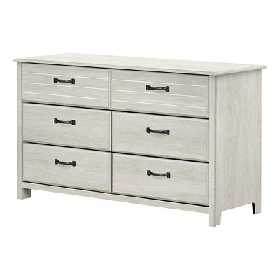 Commode Double 6 Tiroirs - Ulysses Chêne Hivernal