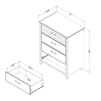 Commode 4 Tiroirs - Ulysses Chêne Hivernal