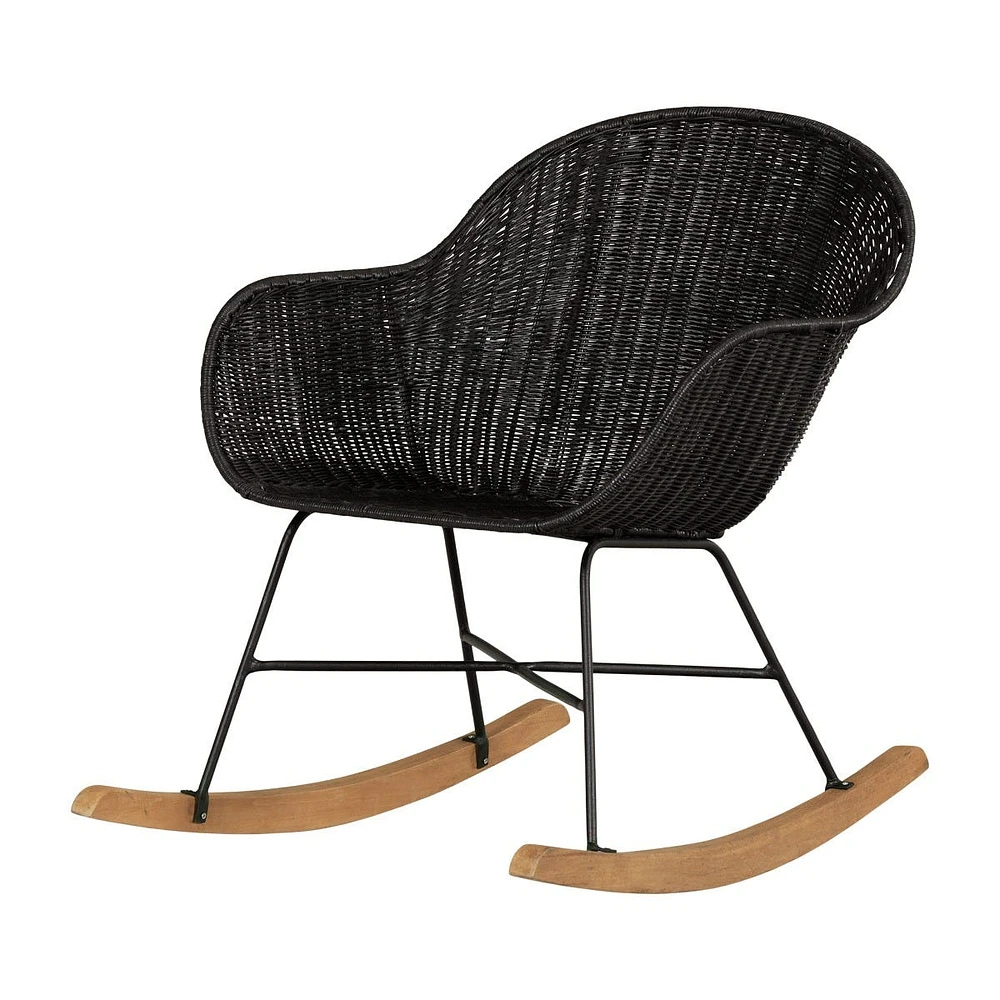 Rocking Chair - Balka Black Rattan