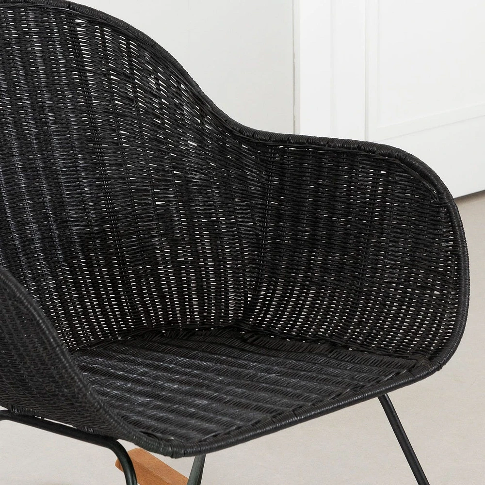 Rocking Chair - Balka Black Rattan