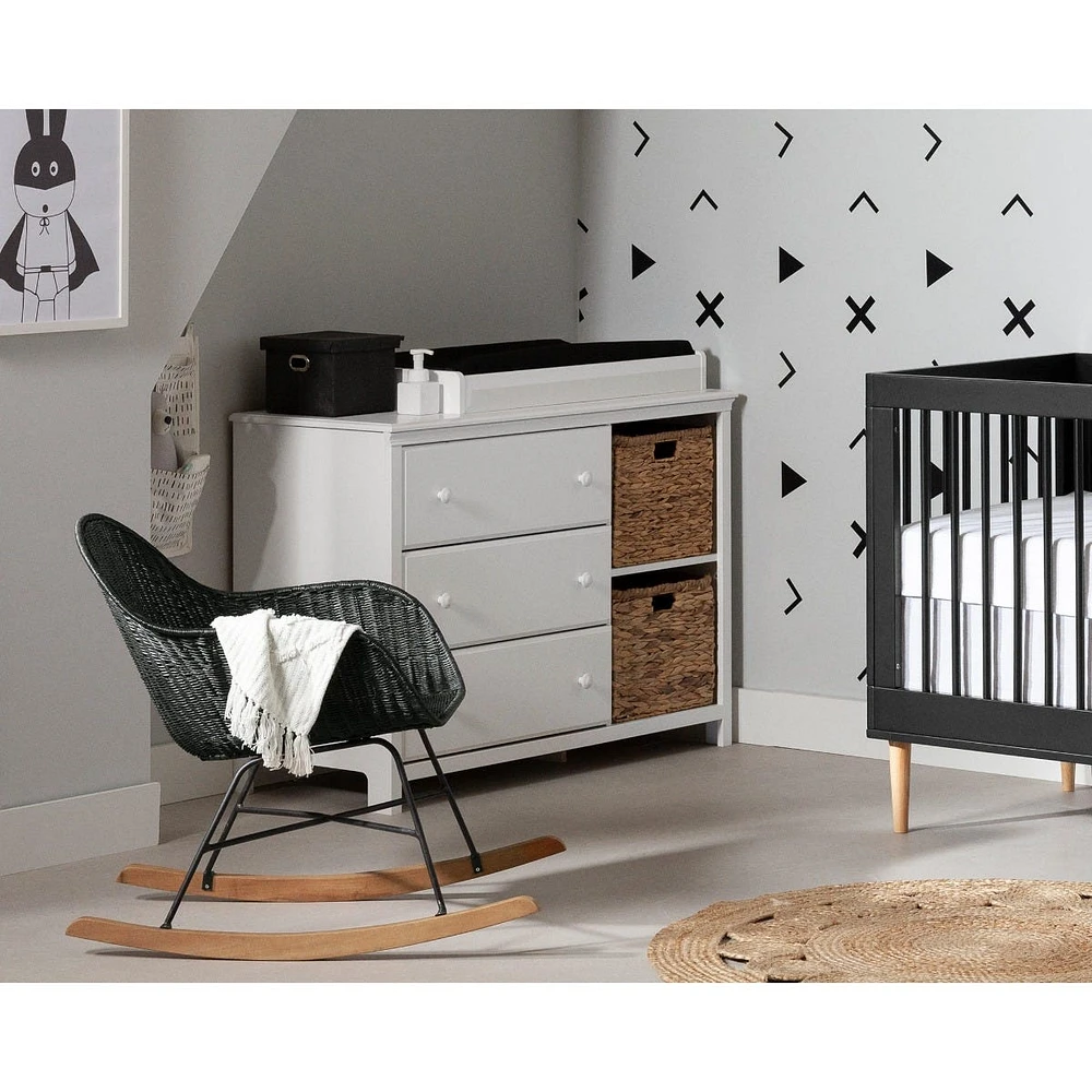 Rocking Chair - Balka Black Rattan