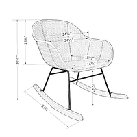 Rocking Chair - Balka Black Rattan