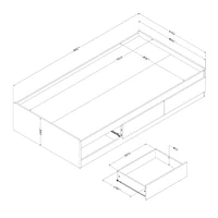 Twin Mates Bed - Hazen White Pine