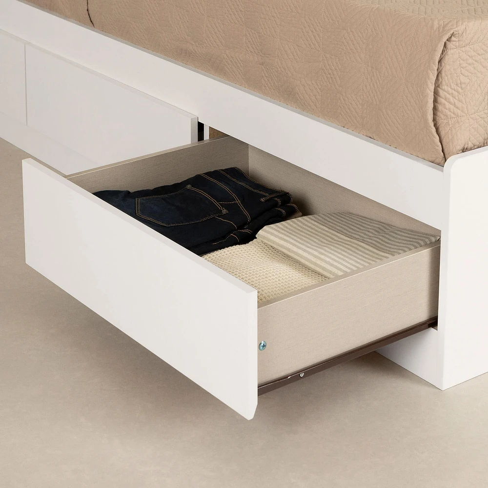 Double Bed and Headboard Set - Fusion Pure White
