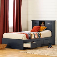 Twin Bed and Headboard Set - Ulysses Blueberry