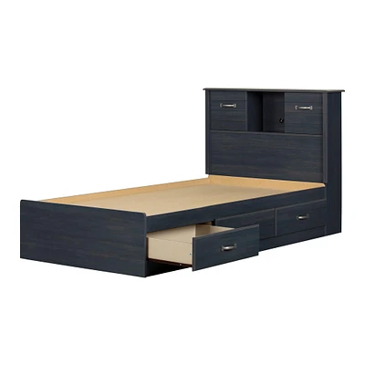 Twin Bed and Headboard Set - Ulysses Blueberry