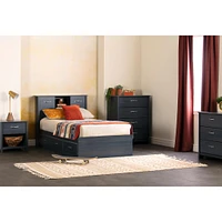 Twin Bed and Headboard Set - Ulysses Blueberry