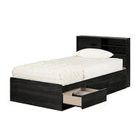Twin Bed and Headboard Set - Fynn Gray Oak