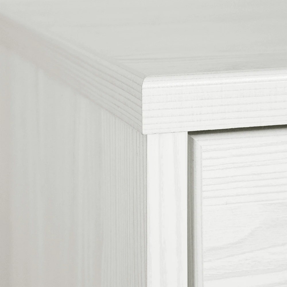 1-Drawer Nightstand - Arlen White Pine and Black Matte