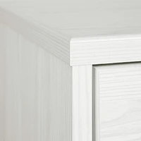 1-Drawer Nightstand - Arlen White Pine and Black Matte