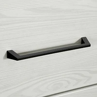 1-Drawer Nightstand - Arlen White Pine and Black Matte