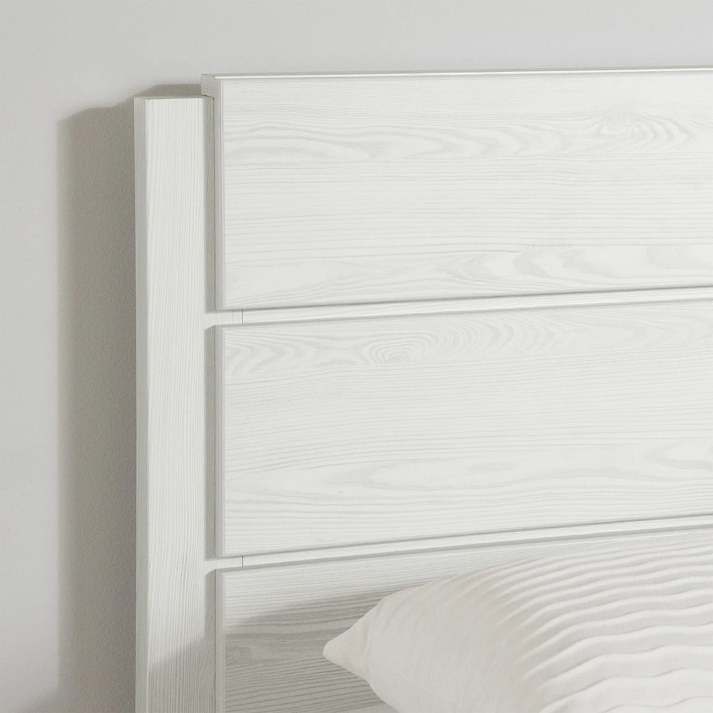 Twin Bed and Headboard Set - Arlen White Pine
