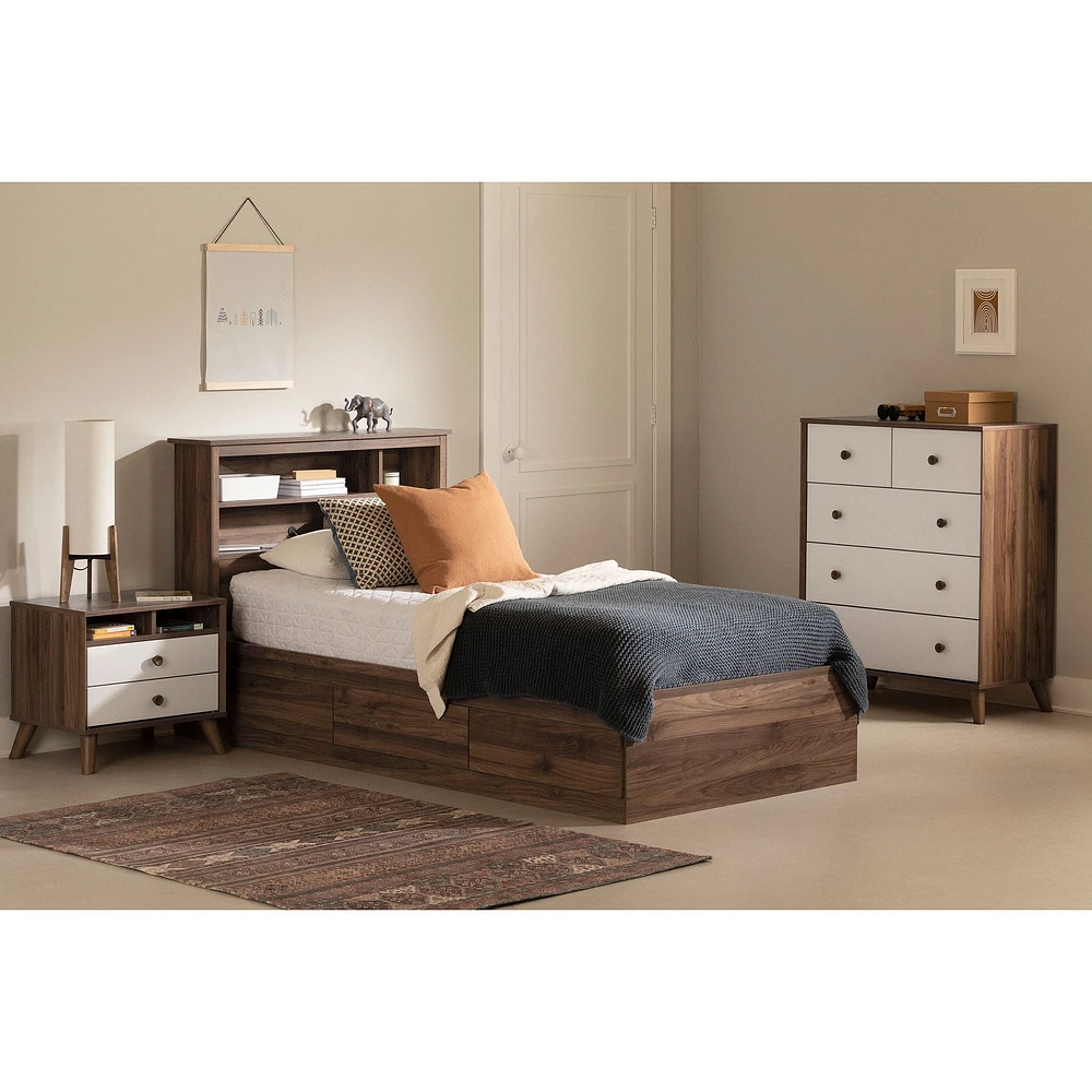 Twin Headboard - Yodi Natural Walnut