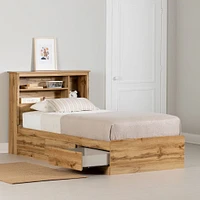 Twin Bed and Headboard Set - Tassio Nordik Oak