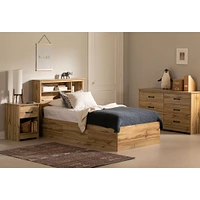 Twin Bed and Headboard Set - Tassio Nordik Oak